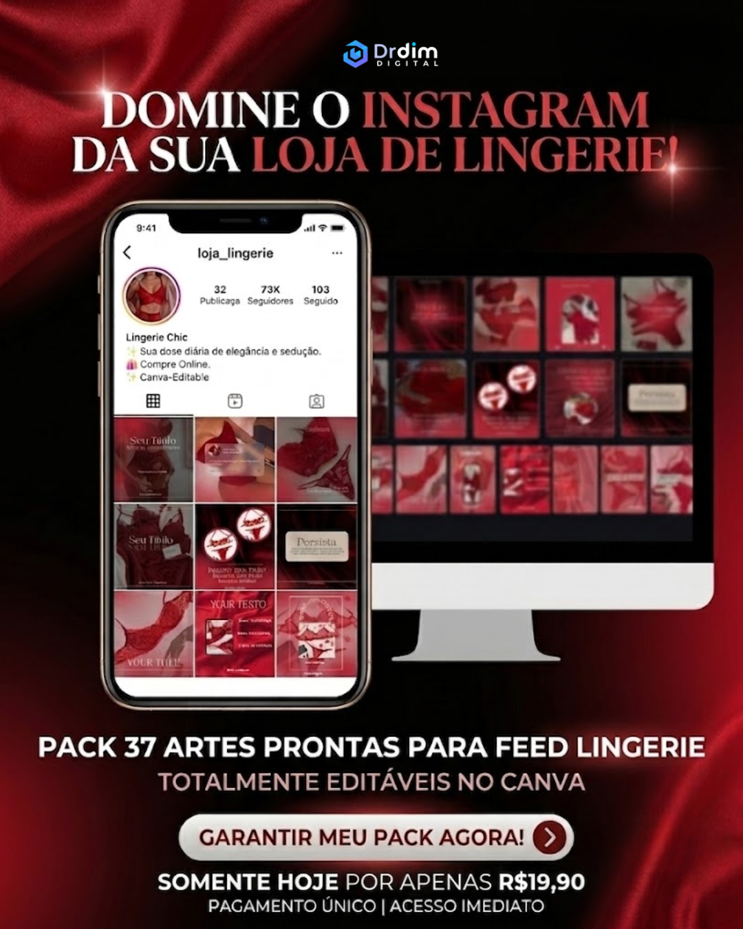 LINGERIE PACK ARTES PRONTAS EDITÁVEIS